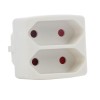 Adaptor 2 prize Euro Hoff Line, 16A, alb
