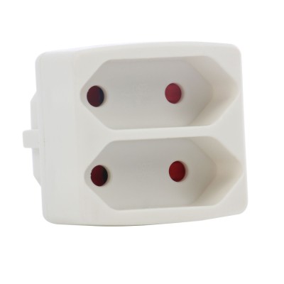 Adaptor 2 prize Euro Hoff Line, 16A, alb foto