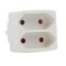 Adaptor 2 prize Euro Hoff Line, 16A, alb