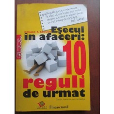 Esecul in afaceri: 10 reguli de urmat