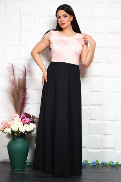 Rochie de ocazie lunga Roz - 38Marimea