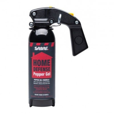 Spray Sabre Red cu Piper Gel Home Defense Destinat Autoapararii 368G + Suport de Perete foto