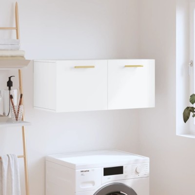 vidaXL Dulap de perete, alb, 80x36,5x35 cm, lemn compozit 830060 foto