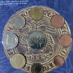 Belgia 2002 - Set complet de euro bancar de la 1 cent la 2 euro + medal BU