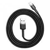 Cablu Date si Incarcare USB-A - Lightning Baseus Cafule, 18W, 1m, Gri CALKLF-BG1, Apple