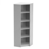 Cumpara ieftin Biblioteca de colt din mdf alb JOHAN 63x63x186 cm