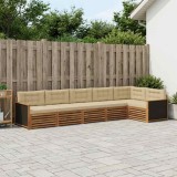 vidaXL Set de canapele de exterior 6 pcs Natural și Bej 3383406