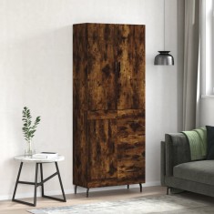 vidaXL Dulap &icirc;nalt, stejar fumuriu, 69,5x34x180, lemn compozit 3196032