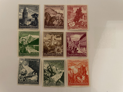 deutsches reich serie timbre nestampilata foto