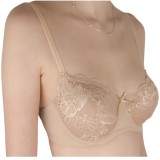 Cumpara ieftin Sutien Balconette Luan Bej 75C, Cupa Moale Dantela, Suport Arcuri, Bretel Ajustabile, Elegant &amp; Confortabil