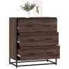 VidaXL Dulap, stejar maro, 68x35x76 cm, lemn prelucrat și metal 848973