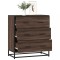 vidaXL Dulap, stejar maro, 68x35x76 cm, lemn prelucrat și metal 848973