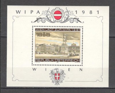 Austria.1981 Expozitia filatelica WIPA:Vederi-Bl. MA.936 foto
