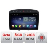 Navigatie Peugeot 308 F-038 Octa Core cu Android Radio Bluetooth Internet GPS WIFI DSP 8+128GB 4G CarStore Technology