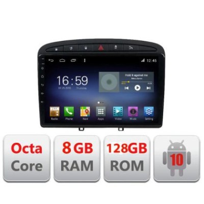 Navigatie Peugeot 308 F-038 Octa Core cu Android Radio Bluetooth Internet GPS WIFI DSP 8+128GB 4G CarStore Technology foto