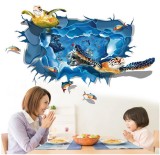 Cumpara ieftin Sticker decorativ, Ocean cu broscute 110 cm, 1421ST, Oem