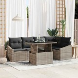VidaXL Set de canapele pentru grădină 6 pcs Gri 100 x 55 x 73 cm
