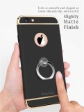 Cumpara ieftin Husa de protectie pentru iPhone 6/6S Luxury Black Plated cu Inel de sustinere, MyStyle