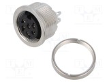 Conector M16 PIN 6 IP67 BINDER Soclu Mamă 250V 5A Lipire 18AWG