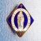 C595-I-Insigna Soc. Germana de pelerinaj Koln-Lourdes. NLD-Fecioara rugandu-se.