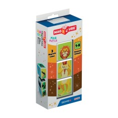 Joc de constructie magnetic Magic Cube Blister, Animale din savana