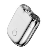 Mini Aparat de Ras Electric, Flippy, din ABS cu Fibra de Carbon, Portabil, Cap Rotativ Detasabil cu 2 Lame de Otel, Rezistent la Apa, Incarcare Type-C