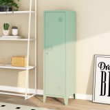 Dulap metalic Kurikka 137x38x38cm verde pastel [en.casa] HausGarden Leisure