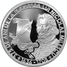 Moneda Romania 10 Lei 2011 - Proof ( Nicolae Milescu - argint 31,103 g ) foto