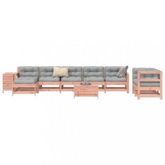 vidaXL Set canapele gradina, 10 piese, lemn masiv brad douglas foto