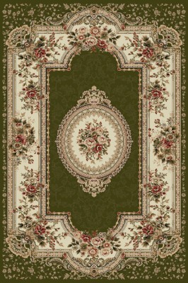 Covor Model Lotos 571-310, Marime 50 x 80 cm, Verde, Inaltime Fir 8 mm, Antialergic, Polipropilena, Living, Dormitor, Sufragerie, Birou foto