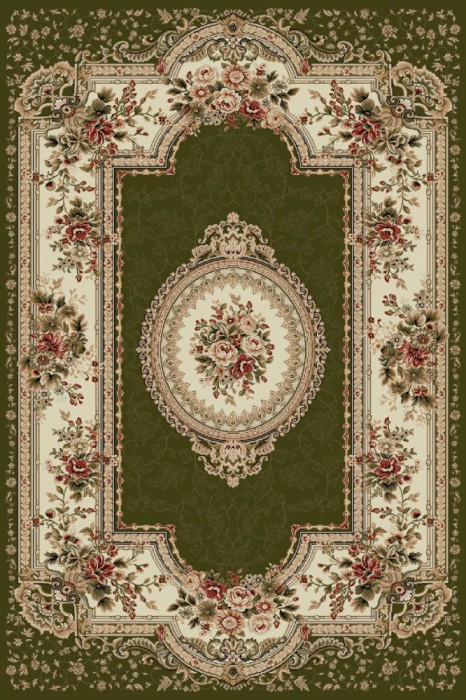 Covor Model Lotos 571-310, Marime 50 x 80 cm, Verde, Inaltime Fir 8 mm, Antialergic, Polipropilena, Living, Dormitor, Sufragerie, Birou