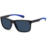 Ochelarii de Soare POLAROID PLD 7043/S 0VK/C3, 57mm, Matt Black Blue