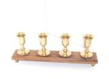 Cumpara ieftin Sfesnic 4 focuri, alama si lemn teak, hand made - anii 50, Danemarca