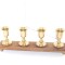 Sfesnic 4 focuri, alama si lemn teak, hand made - anii 50, Danemarca