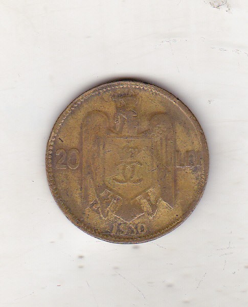bnk mnd Romania 20 lei 1930 - Carol II - fals de epoca