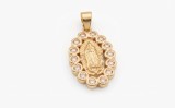 Medalion Fecioara Maria din Argint 925 Aurit