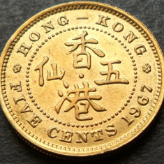 Moneda exotica 5 CENTI - HONG KONG, anul 1967 * cod 3086 B = UNC