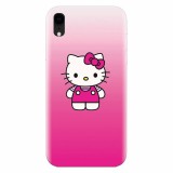 Husa silicon pentru Apple Iphone XR, Cute Pink Catty