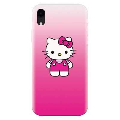 Husa silicon pentru Apple Iphone XR, Cute Pink Catty foto