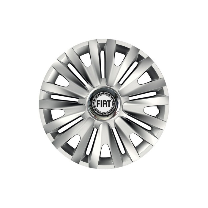 Set 4 capace roti Cu Inel Cromat Royal R14 Compatibil Cu Fiat