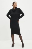 Answear Lab rochie și pulover culoarea negru, mini, mulată