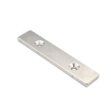 Magnet neodim bloc 100 x 20 x 5 mm cu găuri &icirc;ngropate D4,5 / D9,46