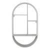 Raft de perete Feira, oval, oțel, gri rece 35x15x60 cm, House Nordic