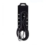 Coarda elastica cu carabine metalice pentru ancorarea bagajelor, 120 cm, Negru, SOHO