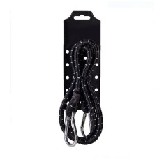 Coarda elastica cu carabine metalice pentru ancorarea bagajelor, 120 cm, Negru foto