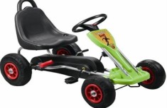 GO Kart cu pedale, 3-6 ani, Kinderauto A-05-1, roti Gonflabile, culoare Verde foto