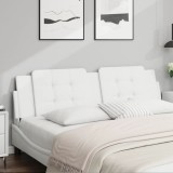 Gossi perna pentru tablie pat, alb, 180 cm, piele artificiala