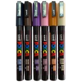 Set 6 Markere UNI POSCA PC-3M, 0. 9-1. 3 mm