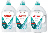 Cumpara ieftin Detergent lichid pentru rufe albe Active, 3 x 3 litri, 180 spalari