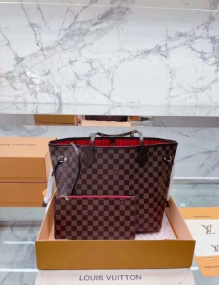 Geantă Louis Vuitton Neverfull, piele foto